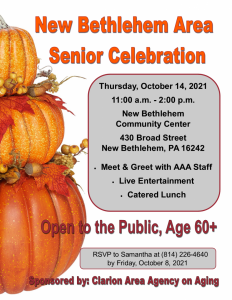 New Bethlehem Area Senior Celebration @ New Bethlehem Community Center | New Bethlehem | Pennsylvania | United States