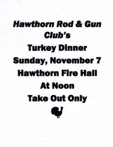 Hawthorn Rod & Gun Club's Turkey Dinner @ Hawthorn Rod & Gun Club