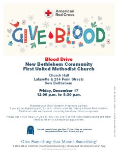 Blood Drive @ First United Methodist Church | New Bethlehem | Pennsylvania | United States
