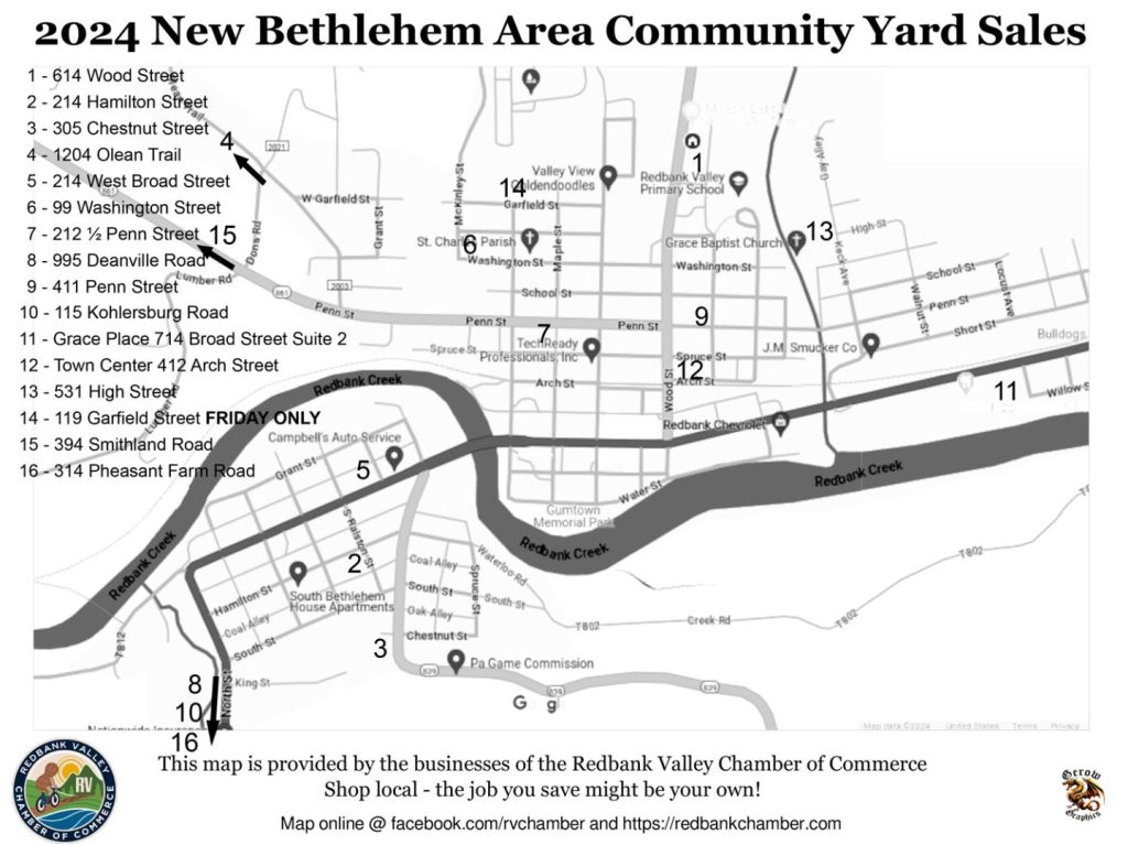 Community Yard Sales 2024 - Redbank Chamber