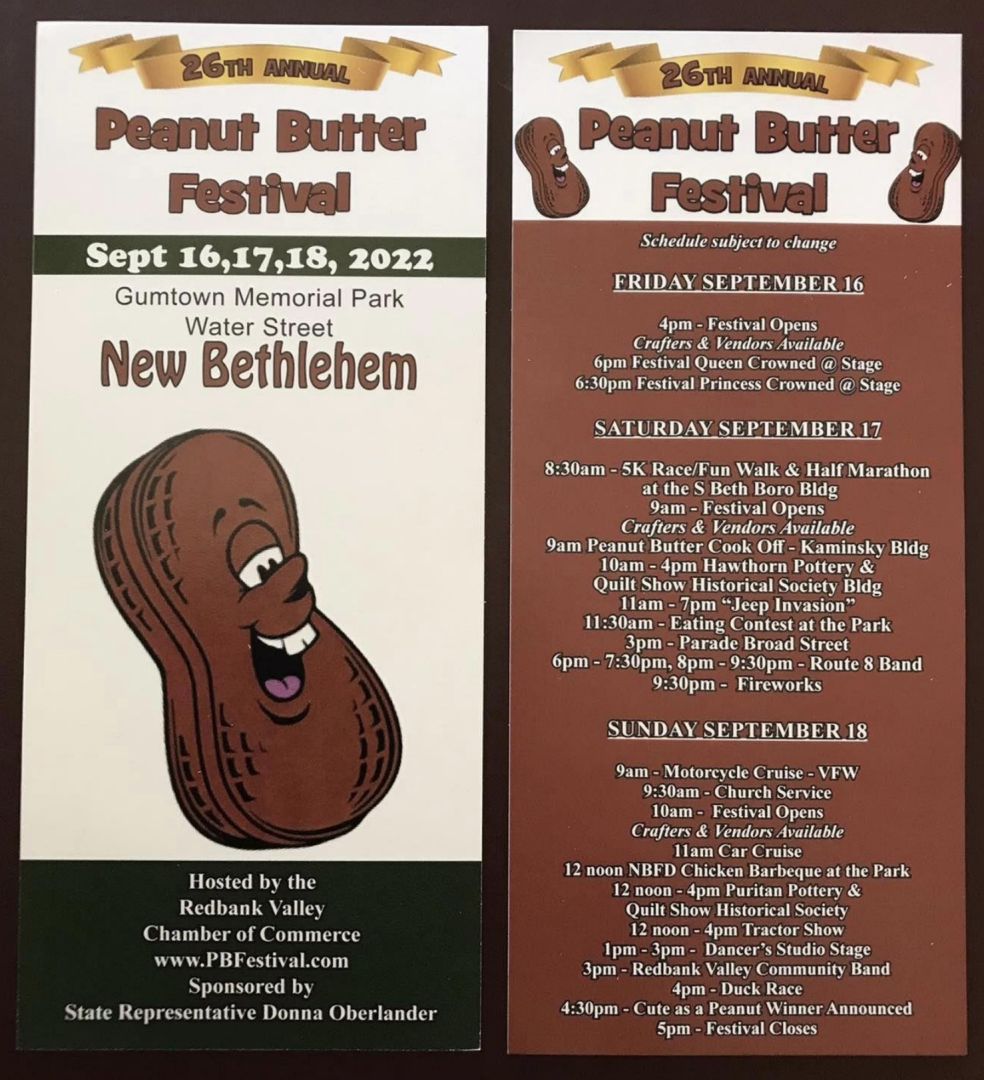 Peanut Butter Festival Schedule 2022