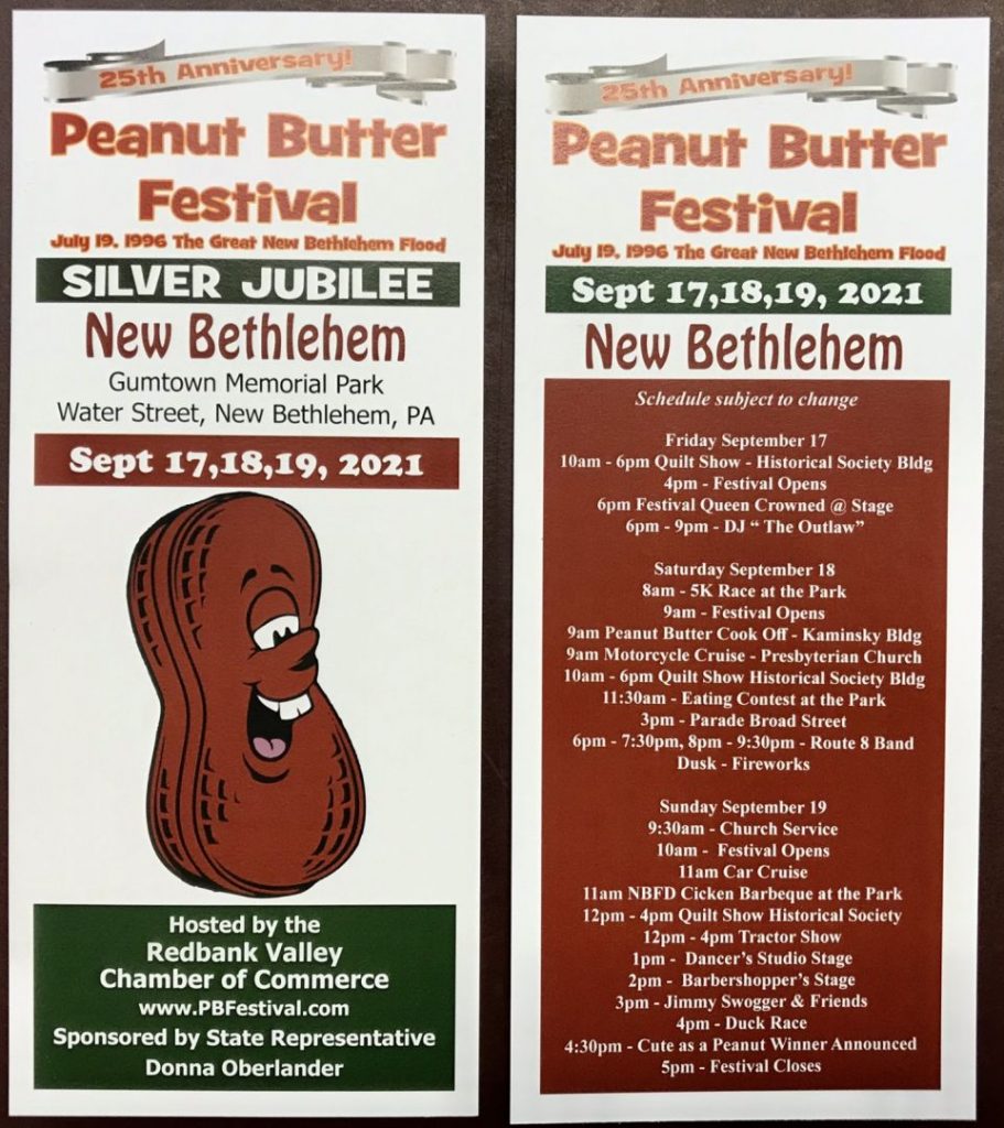 Peanut Butter Festival Schedule