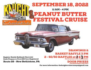 Knight Cruisers Peanut Butter Festival Car Cruise @ New Bethlehem | Pennsylvania | United States