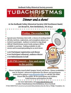 Tuba Christmas Dinner and a Show @ Redbank Valley Historical Society | New Bethlehem | Pennsylvania | United States